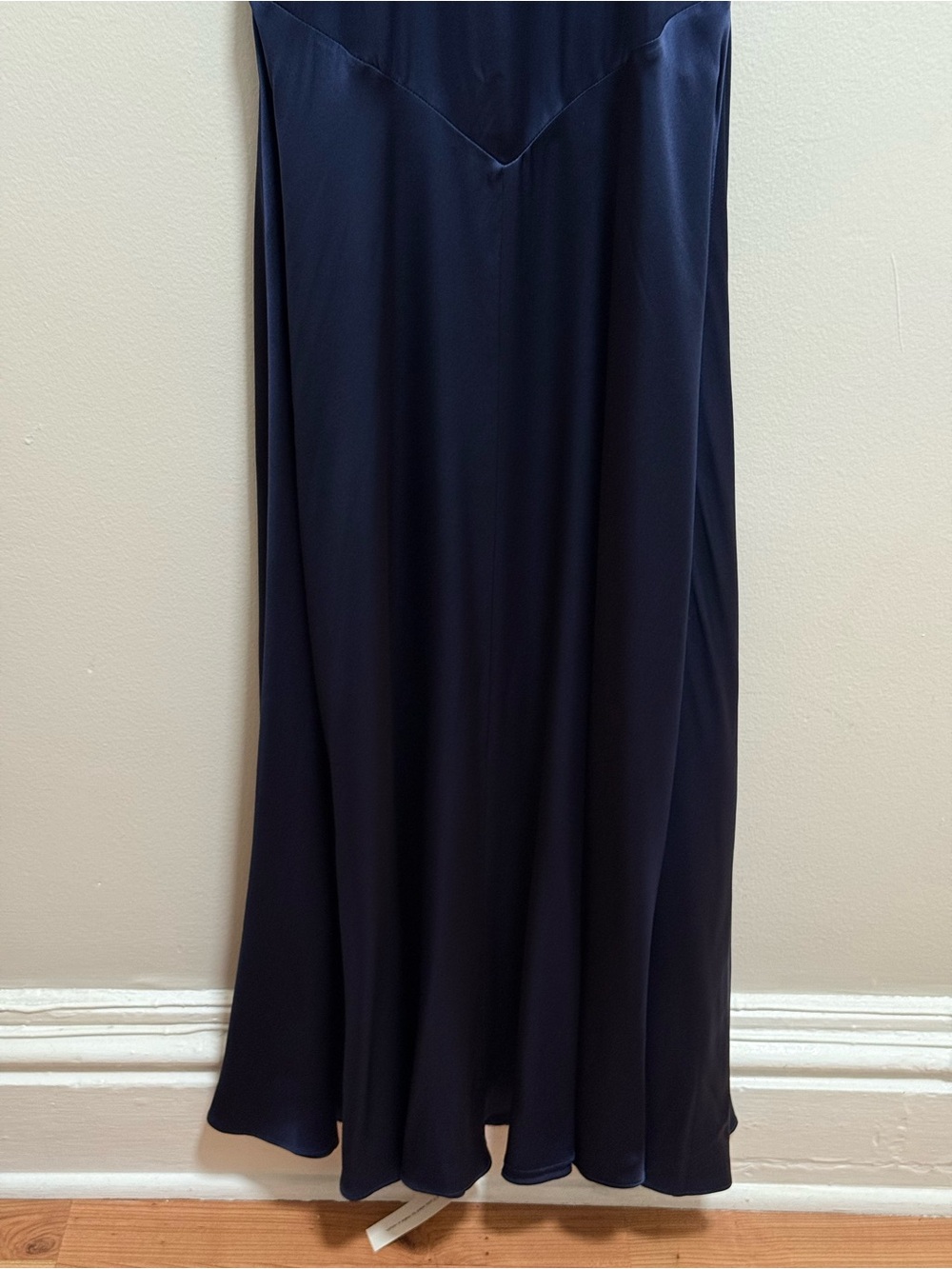 Reformation Katelyn silk halter dress navy blue  maxi formal wedding guest NWT 4 - Picture 8 of 13